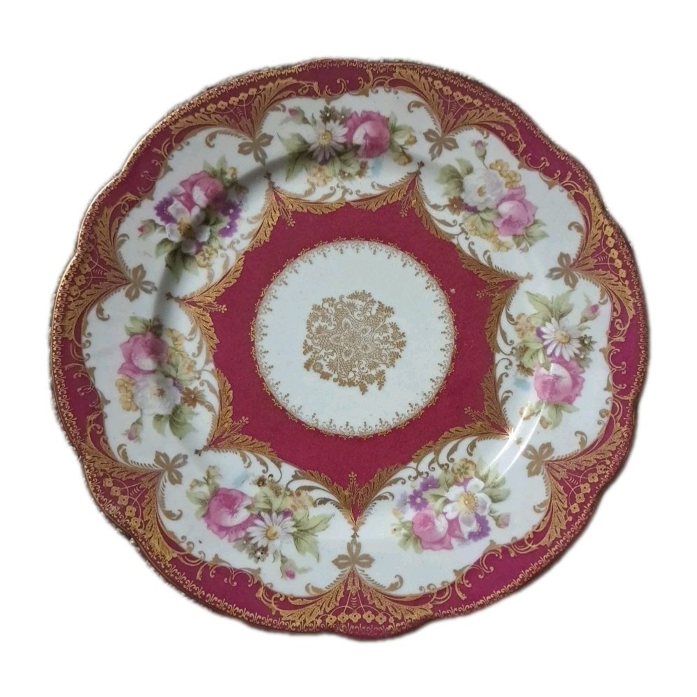 Antique Austrian plate Imperial Crown China of Austria Guilded